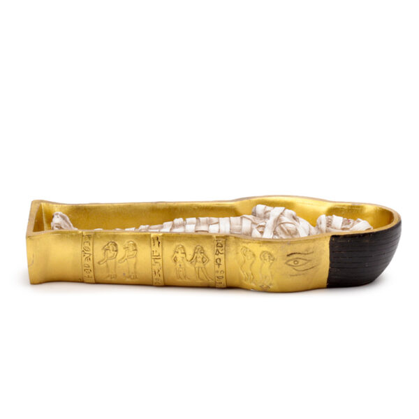 Decorative Gold Egyptian Anubis Sarcophagus Trinket Box - Image 7