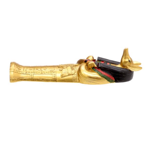 Decorative Gold Egyptian Anubis Sarcophagus Trinket Box - Image 9