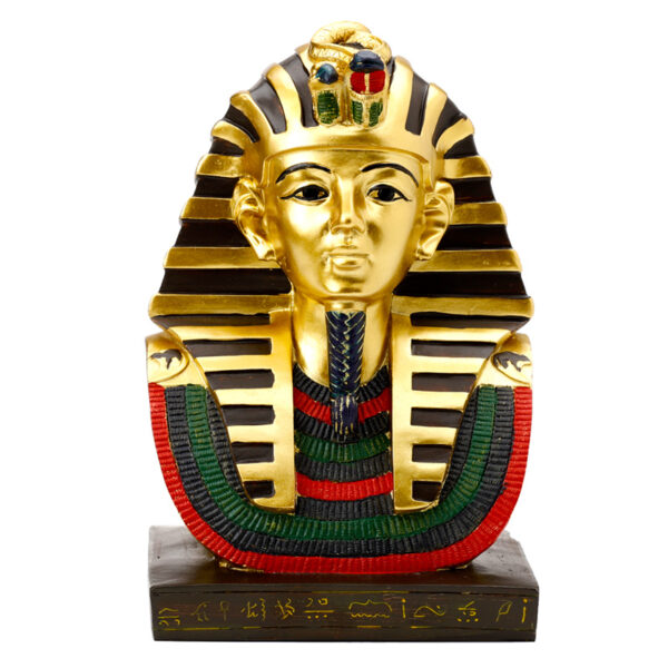 Decorative Gold Egyptian Tutankhamen Bust - Image 2