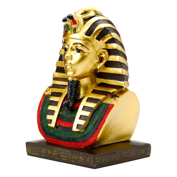 Decorative Gold Egyptian Tutankhamen Bust - Image 3