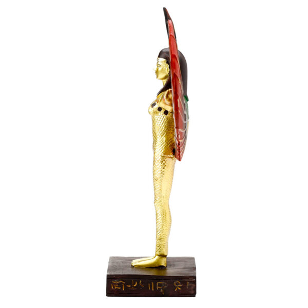 Decorative Gold Egyptian Winged Standing Isis Figurine - Image 4