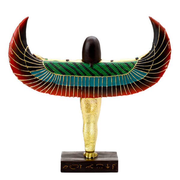 Decorative Gold Egyptian Winged Standing Isis Figurine - Image 5