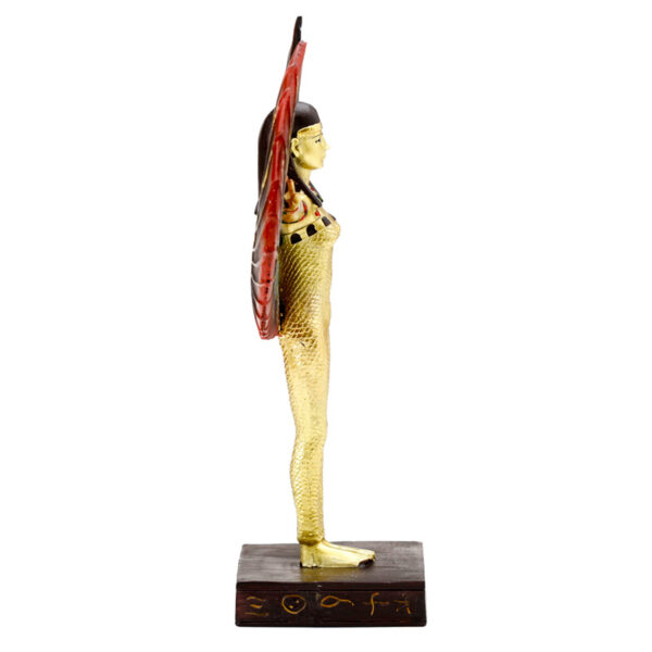 Decorative Gold Egyptian Winged Standing Isis Figurine - Image 6