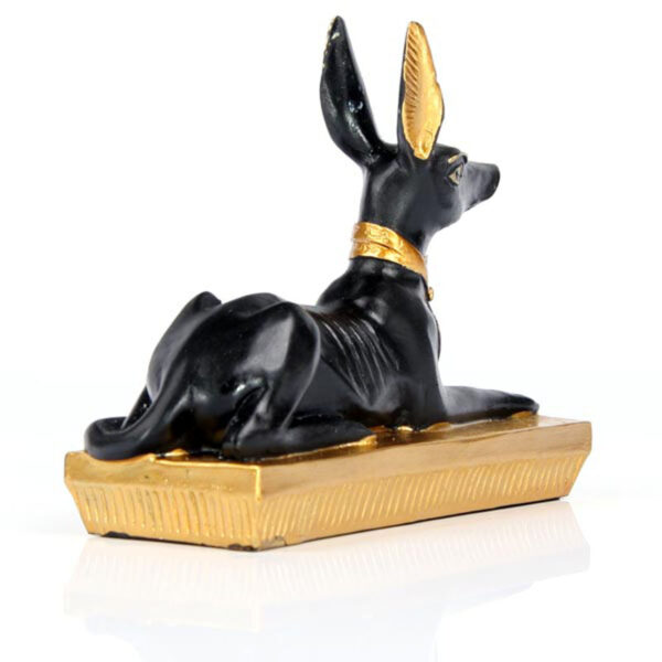 Gold and Black Egyptian Anubis Jackal Figurine - Image 4