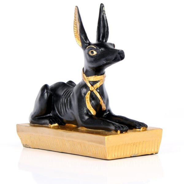 Gold and Black Egyptian Anubis Jackal Figurine - Image 5