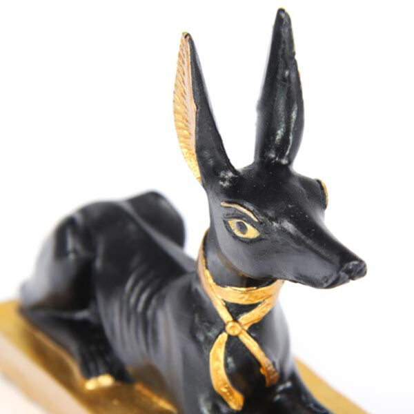 Gold and Black Egyptian Anubis Jackal Figurine - Image 6