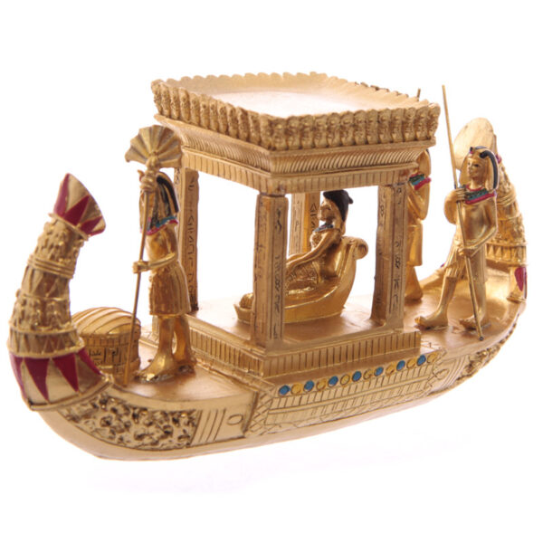 Decorative Gold Egyptian Canopy Boat - Image 2