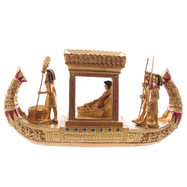 Decorative Gold Egyptian Canopy Boat - Image 3