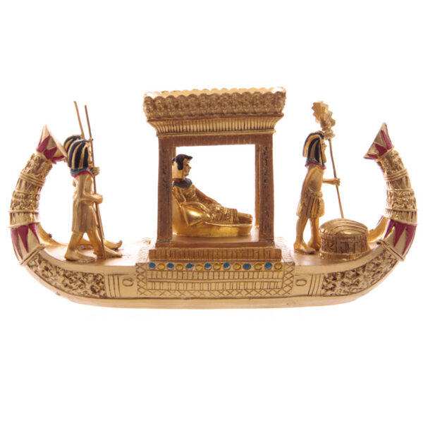 Decorative Gold Egyptian Canopy Boat - Image 4