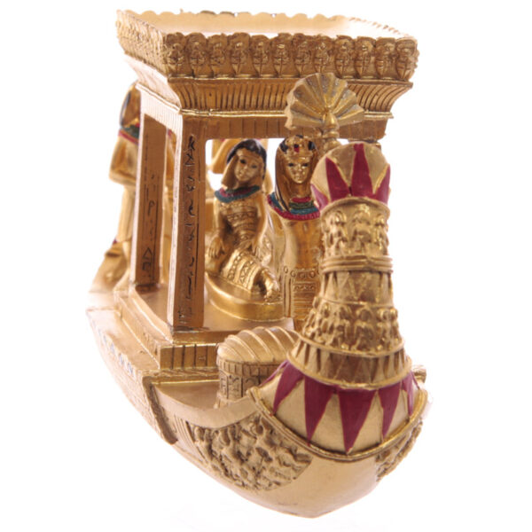 Decorative Gold Egyptian Canopy Boat - Image 5