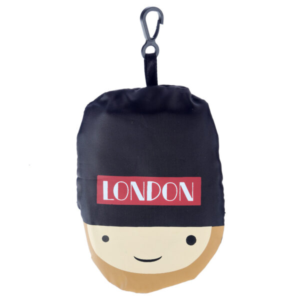 Handy Foldable Shopping Bag - London Souvenir Guardsman - Image 2