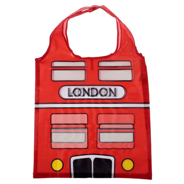 Handy Foldable Shopping Bag - London Icons London Bus - Image 3