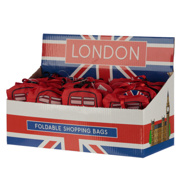 Handy Foldable Shopping Bag - London Icons London Bus - Image 4
