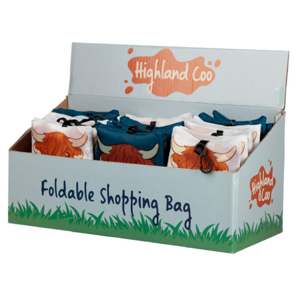 Handy Foldable Shopping Bag - Highland Coo Cow - Image 6