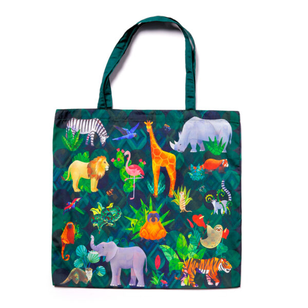 Handy Foldable RPET Shopping Bag - Animal Kingdom - Image 4