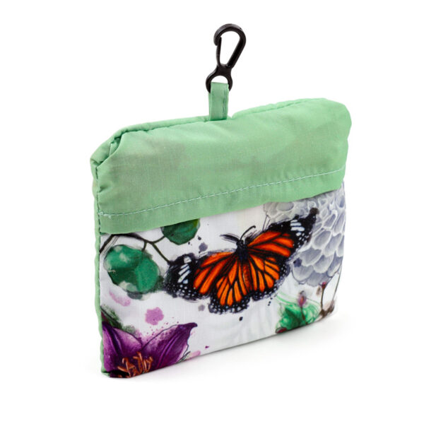 Handy Foldable RPET Shopping Bag - Butterfly Meadows - Image 3