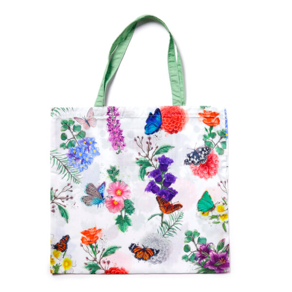 Handy Foldable RPET Shopping Bag - Butterfly Meadows - Image 4
