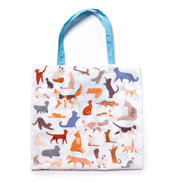 Handy Foldable RPET Shopping Bag - Feline Fine Cats - Image 4