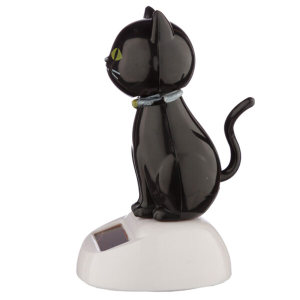 Collectable Lucky Black Cat Solar Powered Pal - Image 4