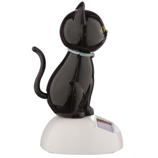 Collectable Lucky Black Cat Solar Powered Pal - Image 6