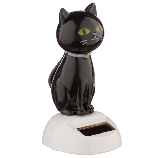 Collectable Lucky Black Cat Solar Powered Pal - Image 7