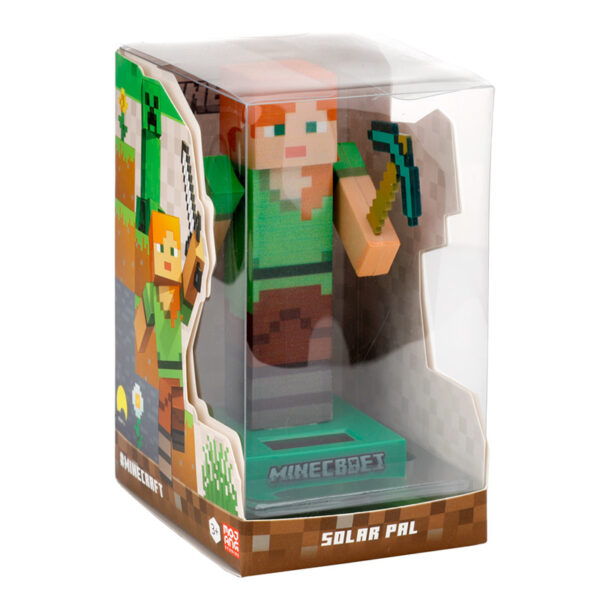Collectable Licensed Solar Powered Pal - Minecraft Alex - Image 2