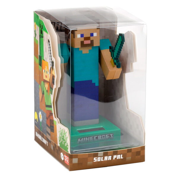 Collectable Licensed Solar Powered Pal - Minecraft Steve - Image 2