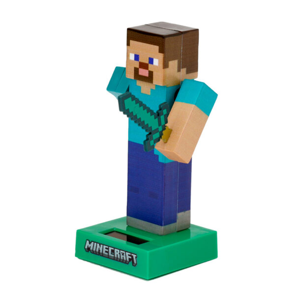Collectable Licensed Solar Powered Pal - Minecraft Steve - Image 4