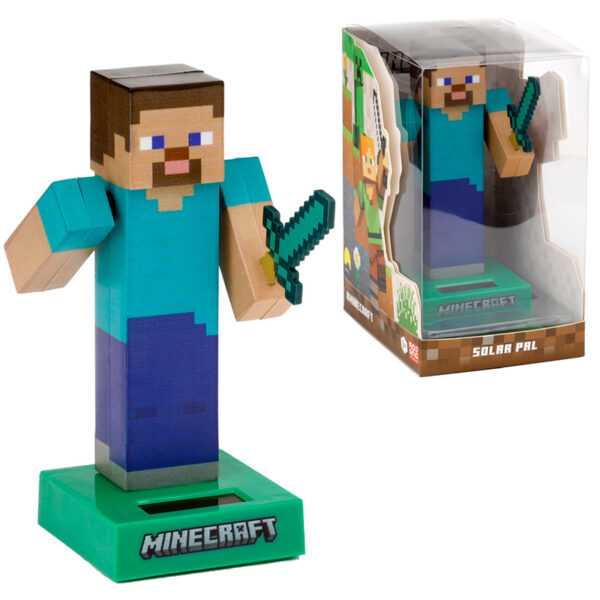 Collectable Licensed Solar Powered Pal - Minecraft Steve - Image 9