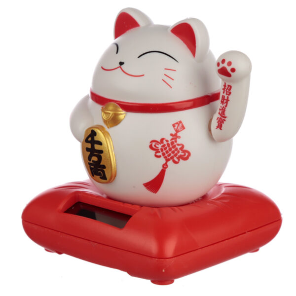Cute Waving Maneki Neko Cat Design Solar Pal - Image 2