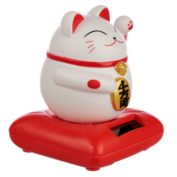 Cute Waving Maneki Neko Cat Design Solar Pal - Image 3