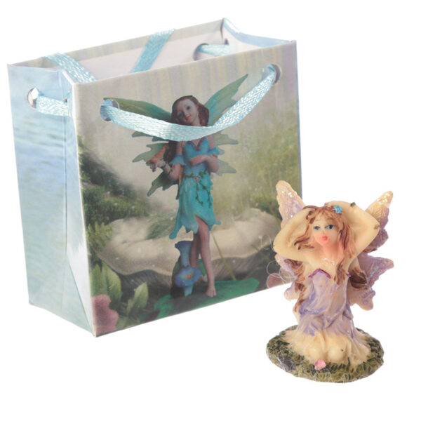 Cute Mini Flower Fairy Figurine in a Gift Bag - Image 5