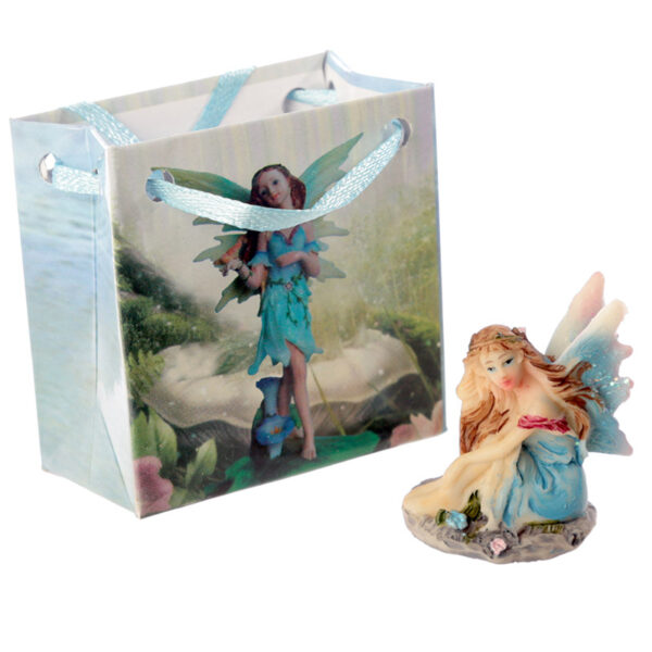 Cute Mini Flower Fairy Figurine in a Gift Bag - Image 7