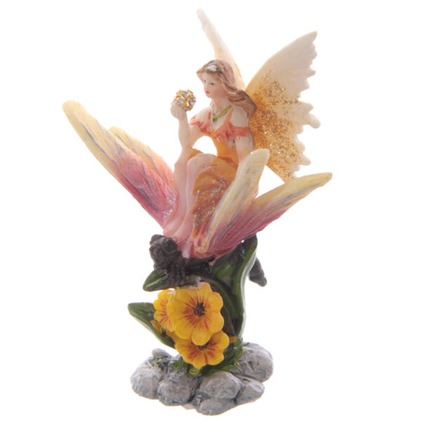 Cute Flower Fairy Riding Butterfly Figurine - Image 4