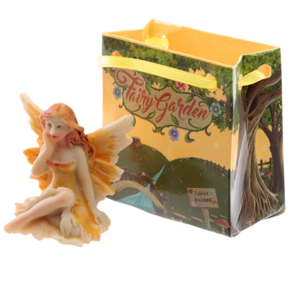 Cute Mini Garden Flower Fairy Figurine in a Gift Bag - Image 3