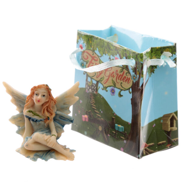 Cute Mini Garden Flower Fairy Figurine in a Gift Bag - Image 4