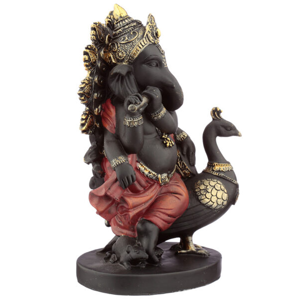 Decorative Ganesh Figurines - Peacock and Pipe - Image 3