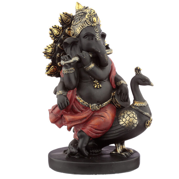 Decorative Ganesh Figurines - Peacock and Pipe - Image 4