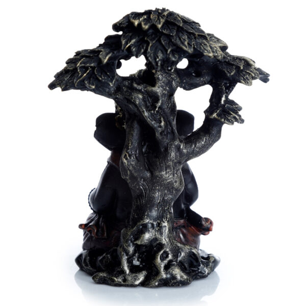 Black and Gold Ganesh Sitting Under Tree - Image 3