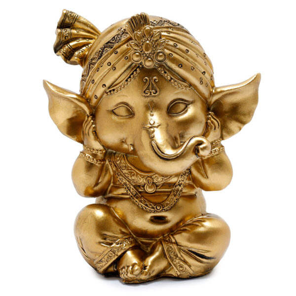 Decorative Set of 3 Ganesh Figurines - Speak No See No Hear No Evil - Image 2