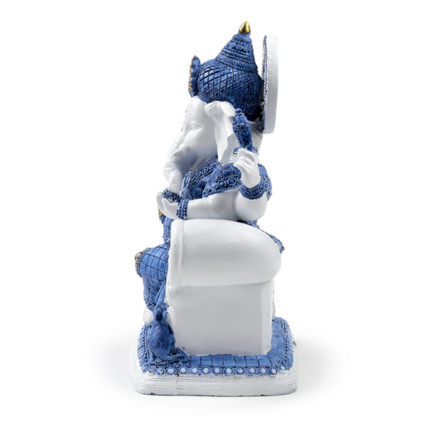 Decorative White & Blue Thai Buddha - Meditation - Image 4