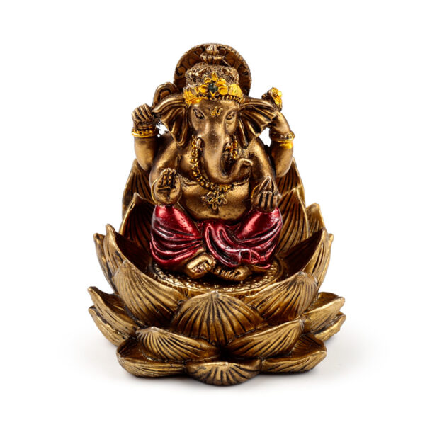 Decorative Ganesh & Lakshmi Set of 2 - Lotus - Image 5