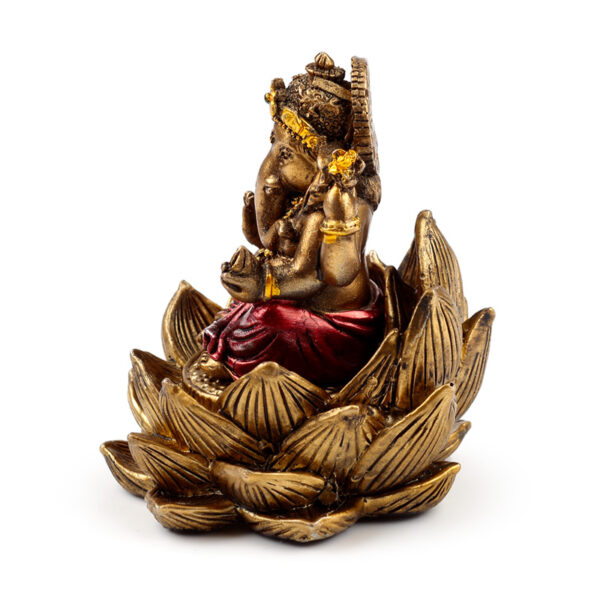 Decorative Ganesh & Lakshmi Set of 2 - Lotus - Image 6