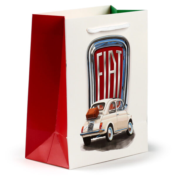 Gift Bag (Medium) - Fiat 500 Red & White - Image 4