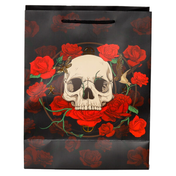 Gift Bag (Large) - Skulls and Roses Red Roses - Image 4