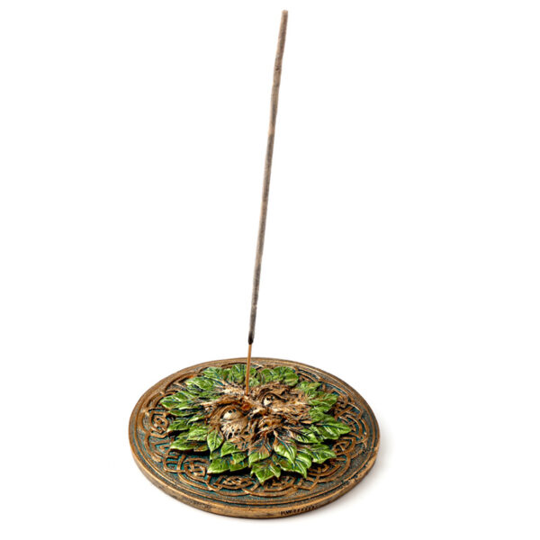 Ashcatcher Incense Burner - Round Greenman - Image 2