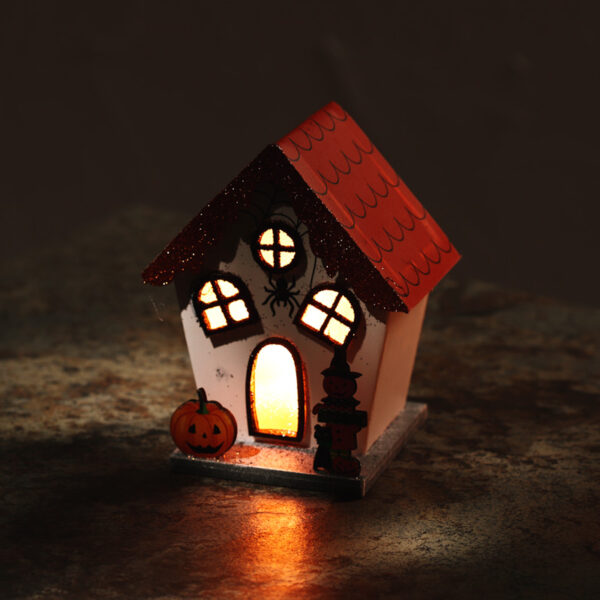 LED Decoration - Halloween Spooky Spider Pumpkin House - Image 2
