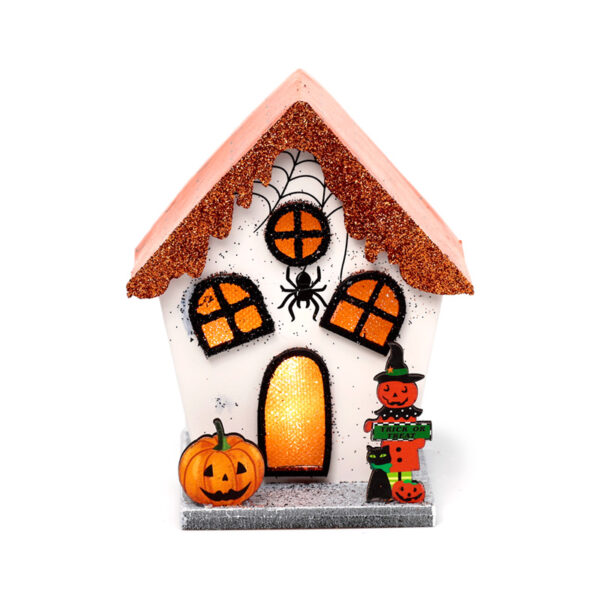 LED Decoration - Halloween Spooky Spider Pumpkin House - Image 3