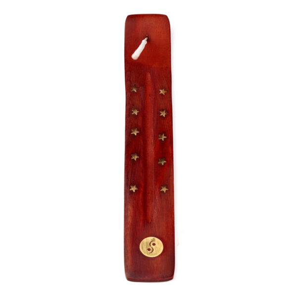 Decorative Mango Wood Ashcatcher with Yin Yang Symbol - Image 9