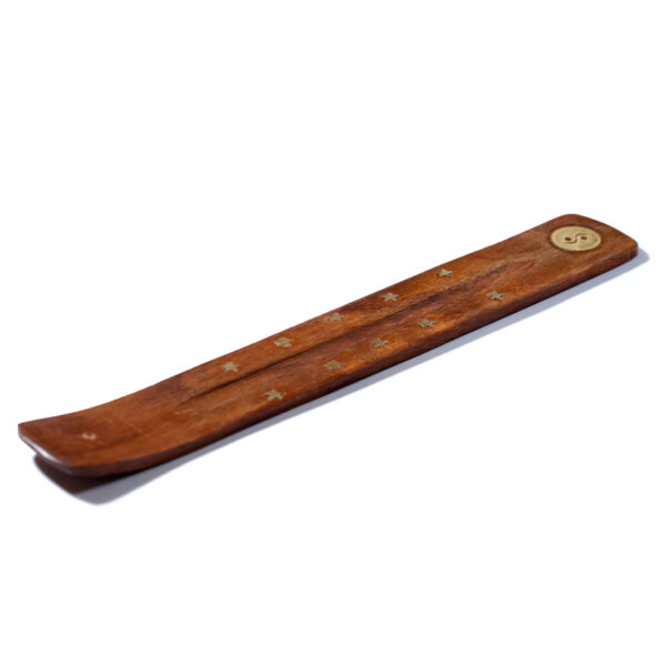 Decorative Sheesham Wood Ashcatcher with Yin Yang Symbol - Image 4